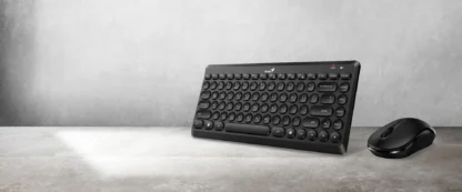 Teclado Genius + Mouse Luxemate Q8000 Tkl Wireless Usb Multimedia Sp Black (31340013401) - Imagen 2